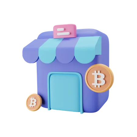 Bitcoin Shop  3D Icon