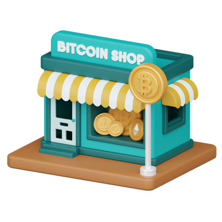 Bitcoin Shop  3D Icon
