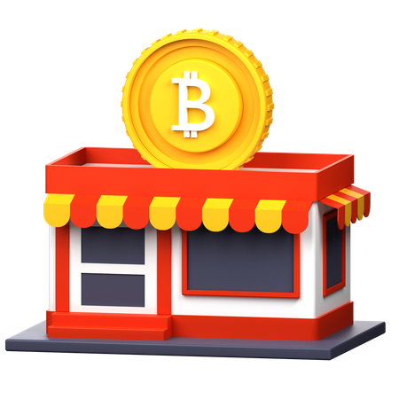 Bitcoin Shop  3D Icon