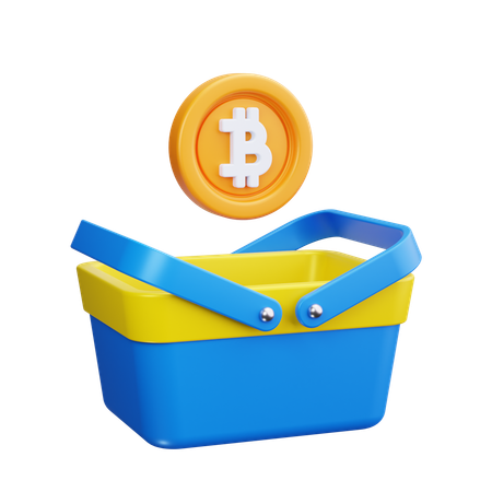 Bitcoin-Shopping  3D Icon