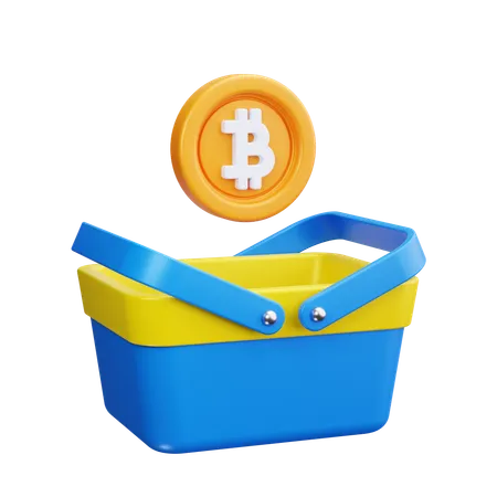 Bitcoin-Shopping  3D Icon