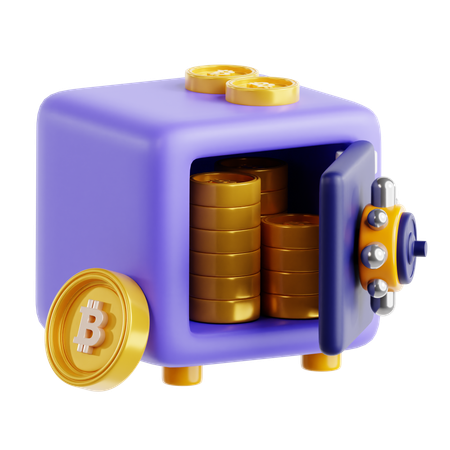 Bitcoin sicher  3D Icon