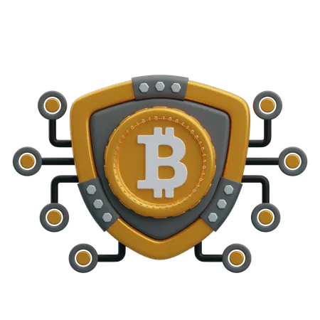 Bitcoin-Sicherheit  3D Icon