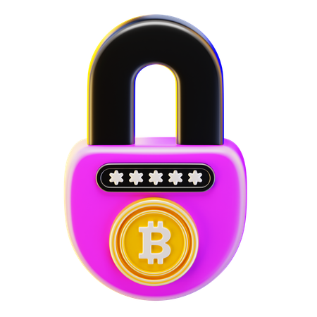 Bitcoin-Sicherheit  3D Icon