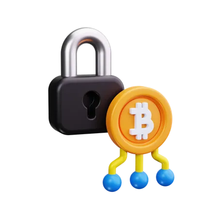 Bitcoin-Sicherheit  3D Icon