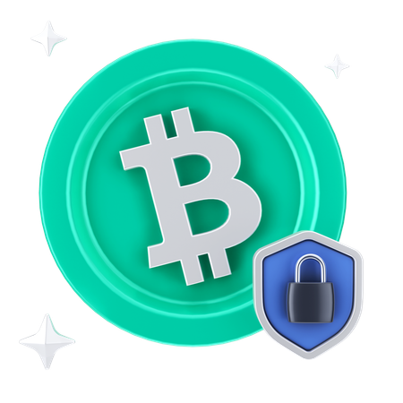 Bitcoin-Sicherheit  3D Icon