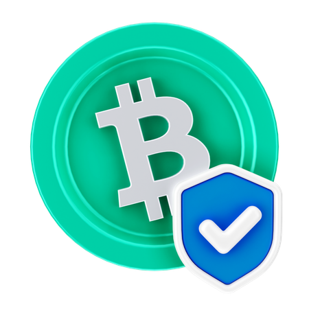 Bitcoin-Sicherheit  3D Icon