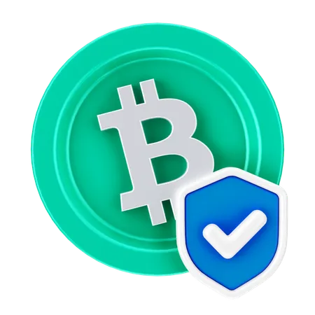 Bitcoin-Sicherheit  3D Icon