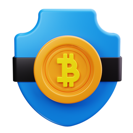 Bitcoin-Sicherheit  3D Icon