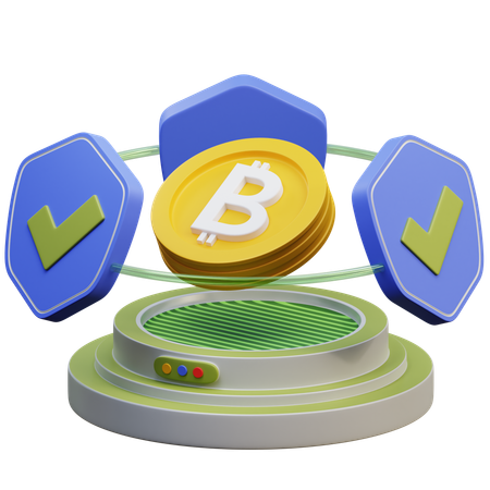 Bitcoin-Sicherheit  3D Icon