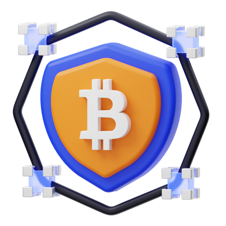 Bitcoin-Sicherheit  3D Icon