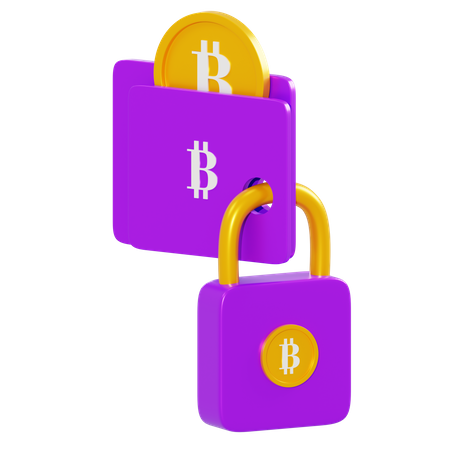 Bitcoin-Sicherheit  3D Icon