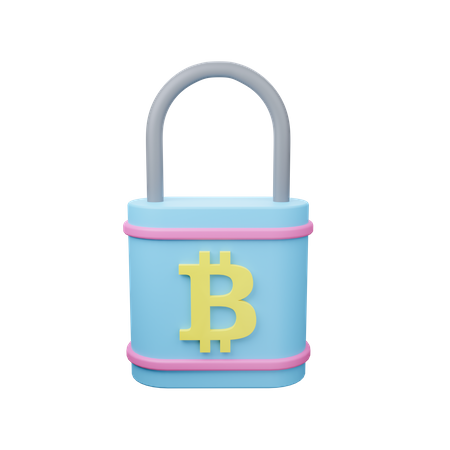 Bitcoin-Sicherheit  3D Icon