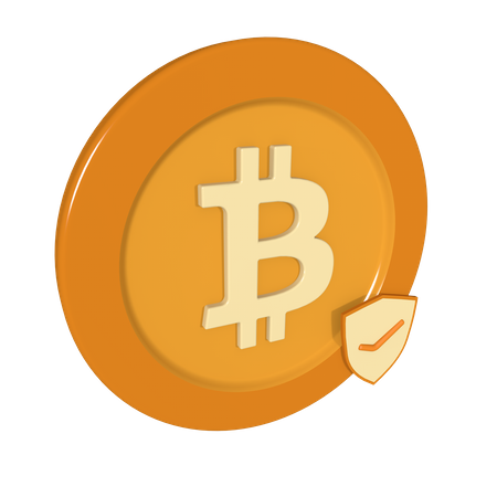 Bitcoin-Sicherheit  3D Icon