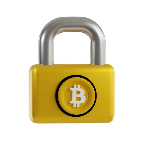 Bitcoin-Sicherheit  3D Icon