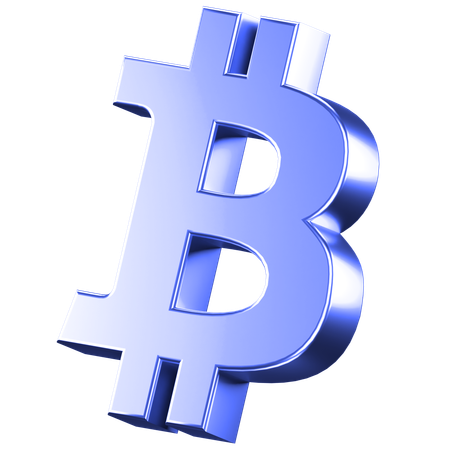 Bitcoin Sign  3D Icon