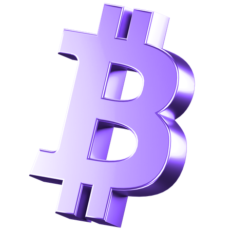 Bitcoin Sign  3D Icon