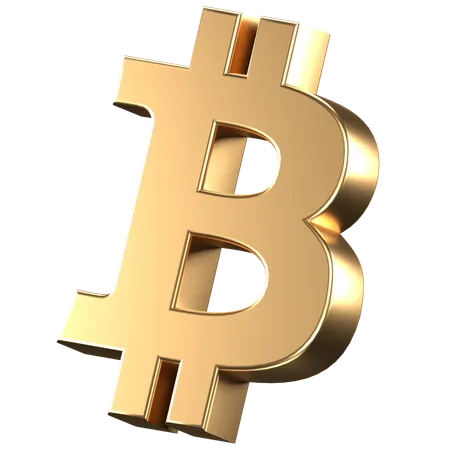 Bitcoin Sign  3D Icon
