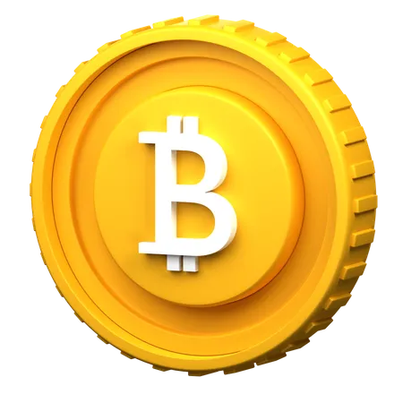 Bitcoin Sign  3D Icon