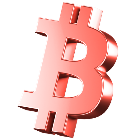 Bitcoin Sign  3D Icon