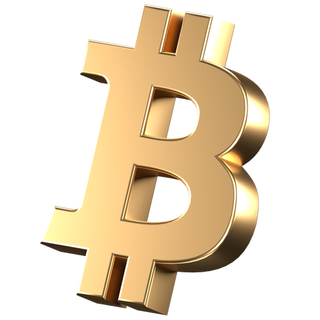 Bitcoin Sign  3D Icon