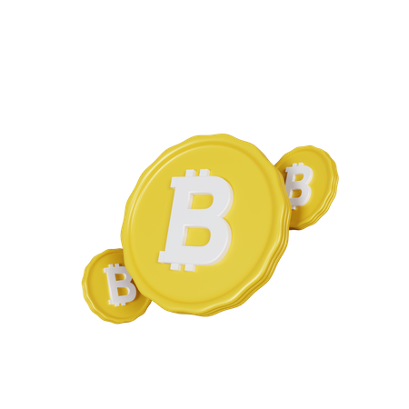 Bitcoin Sign  3D Icon