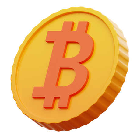 Bitcoin Sign  3D Icon