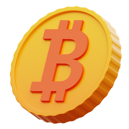 Bitcoin Sign  3D Illustration