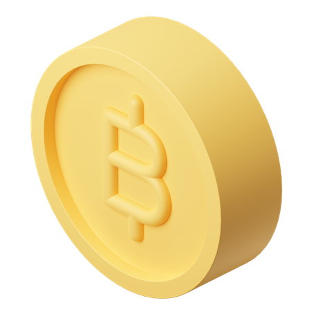 Bitcoin Sign  3D Illustration