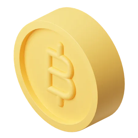 Bitcoin Sign  3D Illustration