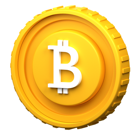 Bitcoin Sign  3D Icon
