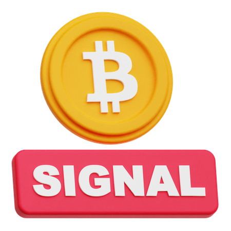 Bitcoin Signal  3D Icon
