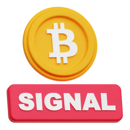 Bitcoin Signal  3D Icon