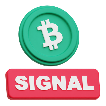 Bitcoin Signal  3D Icon