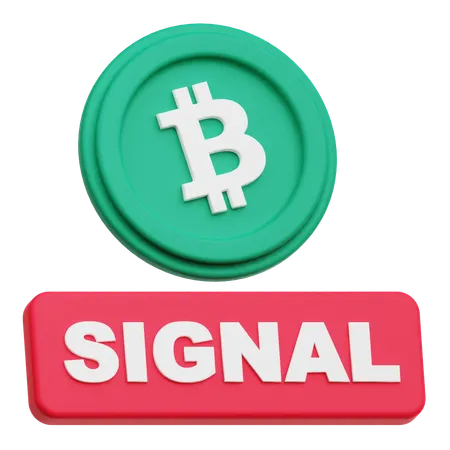 Bitcoin Signal  3D Icon