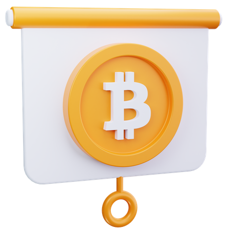 Bitcoin Slide  3D Icon