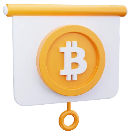 Bitcoin Slide  3D Icon