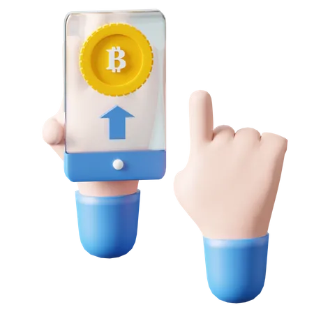 Bitcoin Smartphone  3D Icon