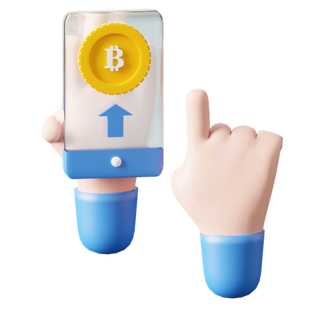 Bitcoin Smartphone  3D Icon
