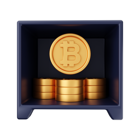 Bitcoin sparen  3D Icon