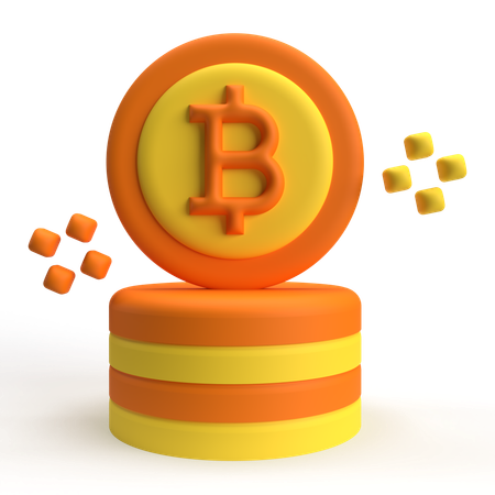 ビットコインスタック  3D Icon