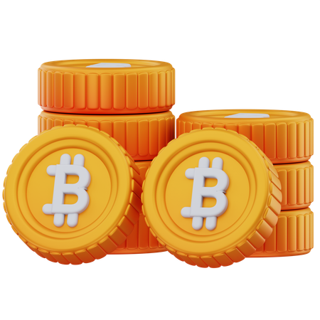 Bitcoin Stack  3D Icon