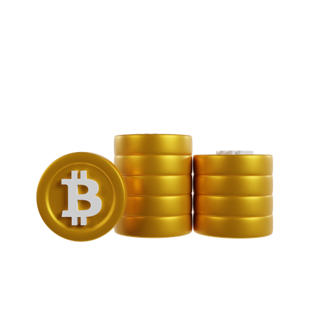 Bitcoin Stack  3D Icon