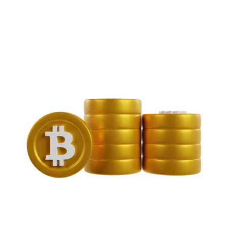 Bitcoin Stack  3D Icon