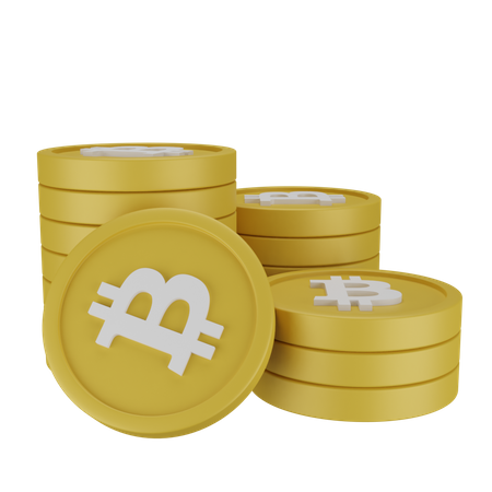 Bitcoin Stack  3D Icon