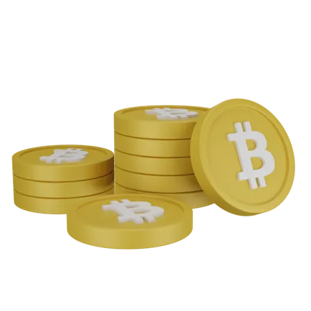 Bitcoin Stack  3D Icon