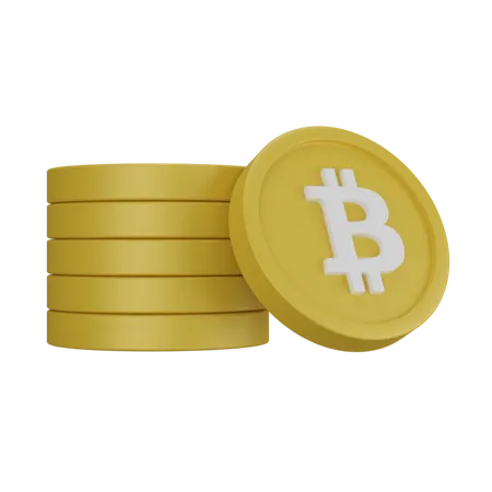 Bitcoin Stack  3D Icon