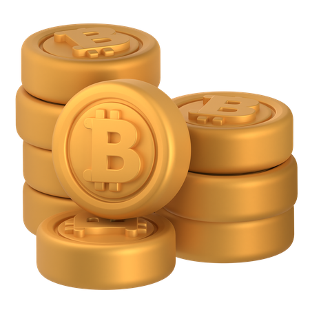 Bitcoin Stack  3D Icon