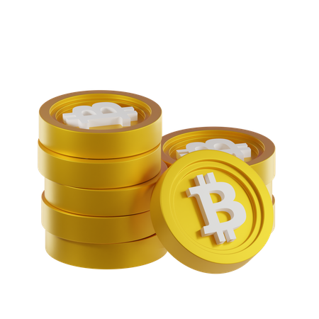 Bitcoin Stack  3D Icon