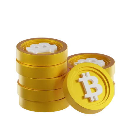 Bitcoin Stack  3D Icon